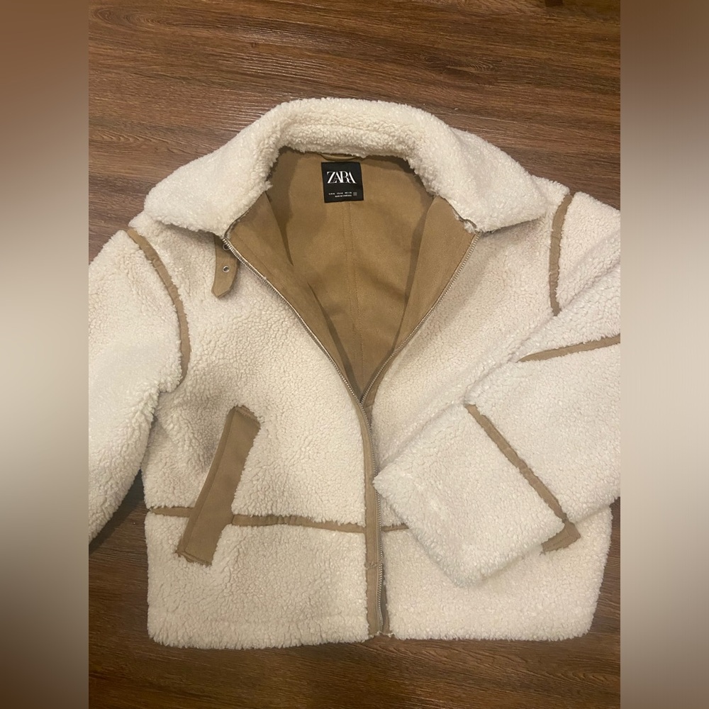 Zara suede coat size M